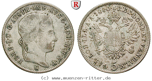 Klicken Sie auf das Bild um es auf Ihrem Rechner zu speichern oesterreich-kaiserreich-ferdinand-i-5-kreuzer/61170.jpg
