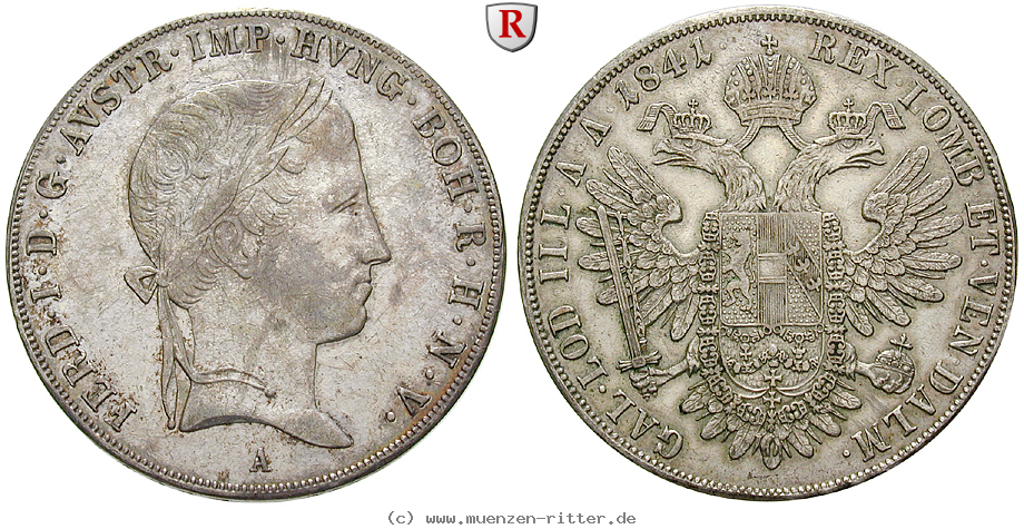 Klicken Sie auf das Bild um es auf Ihrem Rechner zu speichern oesterreich-kaiserreich-ferdinand-i-konventionstaler/84107.jpg