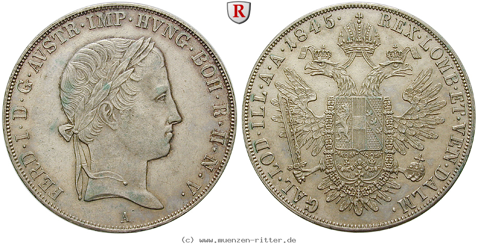 Klicken Sie auf das Bild um es auf Ihrem Rechner zu speichern oesterreich-kaiserreich-ferdinand-i-vereinstaler/85673.jpg