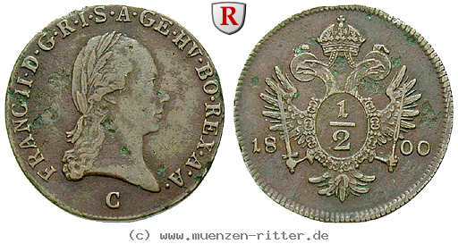 Klicken Sie auf das Bild um es auf Ihrem Rechner zu speichern oesterreich-kaiserreich-franz-ii--i--1-2-kreuzer/34359.jpg