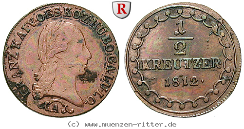 Klicken Sie auf das Bild um es auf Ihrem Rechner zu speichern oesterreich-kaiserreich-franz-ii--i--1-2-kreuzer/61149.jpg
