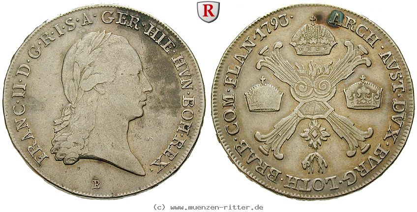 Klicken Sie auf das Bild um es auf Ihrem Rechner zu speichern oesterreich-kaiserreich-franz-ii--i--1-2-kronentaler/40090.jpg