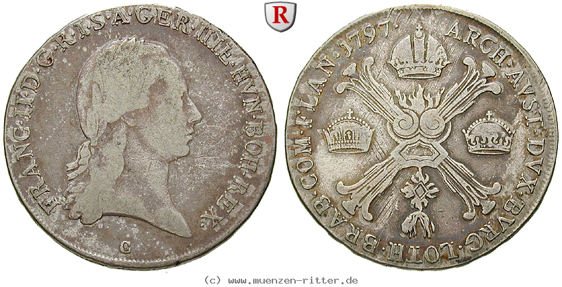 Klicken Sie auf das Bild um es auf Ihrem Rechner zu speichern oesterreich-kaiserreich-franz-ii--i--1-2-kronentaler/40101.jpg