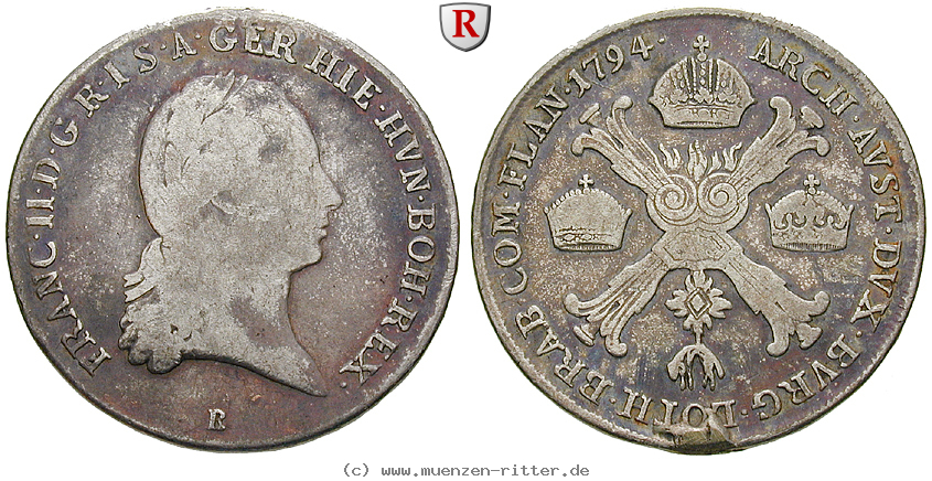 Klicken Sie auf das Bild um es auf Ihrem Rechner zu speichern oesterreich-kaiserreich-franz-ii--i--1-2-kronentaler/84230.jpg