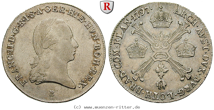 Klicken Sie auf das Bild um es auf Ihrem Rechner zu speichern oesterreich-kaiserreich-franz-ii--i--1-4-kronentaler/39962.jpg