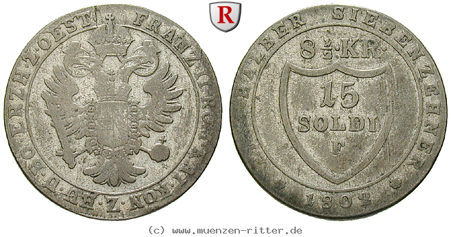 Klicken Sie auf das Bild um es auf Ihrem Rechner zu speichern oesterreich-kaiserreich-franz-ii--i--15-soldi/34368.jpg