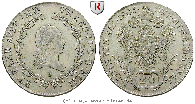 Klicken Sie auf das Bild um es auf Ihrem Rechner zu speichern oesterreich-kaiserreich-franz-ii--i--20-kreuzer/85658.jpg
