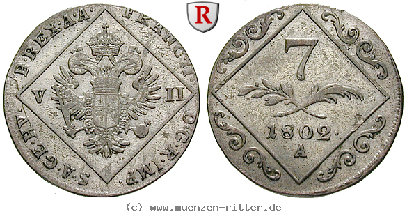 Klicken Sie auf das Bild um es auf Ihrem Rechner zu speichern oesterreich-kaiserreich-franz-ii--i--7-kreuzer/85655.jpg