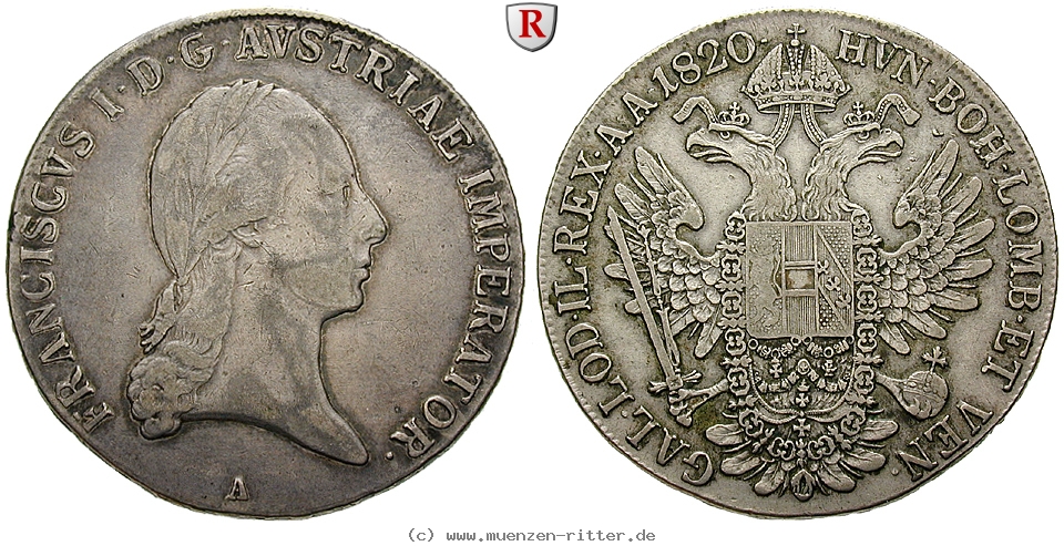 Klicken Sie auf das Bild um es auf Ihrem Rechner zu speichern oesterreich-kaiserreich-franz-ii--i--konventionstaler/101365.jpg