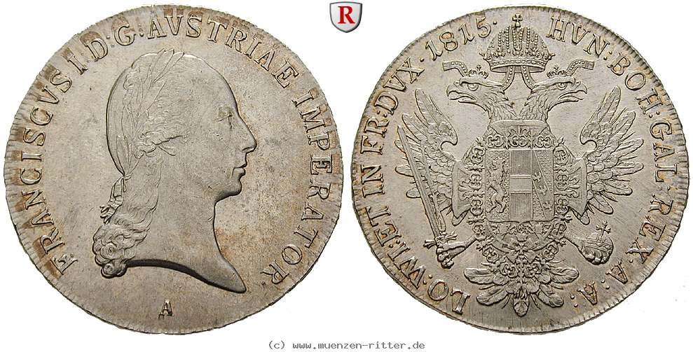 Klicken Sie auf das Bild um es auf Ihrem Rechner zu speichern oesterreich-kaiserreich-franz-ii--i--konventionstaler/101934.jpg