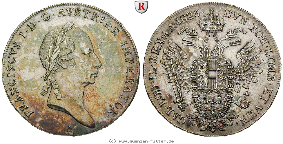 Klicken Sie auf das Bild um es auf Ihrem Rechner zu speichern oesterreich-kaiserreich-franz-ii--i--konventionstaler/70167.jpg