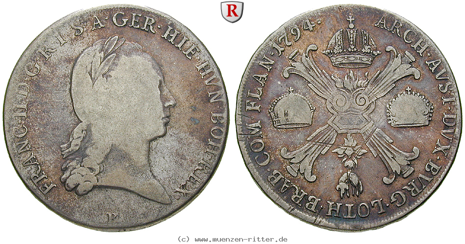 Klicken Sie auf das Bild um es auf Ihrem Rechner zu speichern oesterreich-kaiserreich-franz-ii--i--kronentaler/84093.jpg