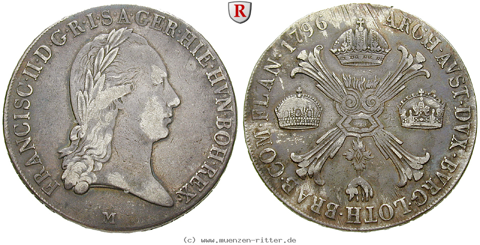 Klicken Sie auf das Bild um es auf Ihrem Rechner zu speichern oesterreich-kaiserreich-franz-ii--i--kronentaler/84105.jpg
