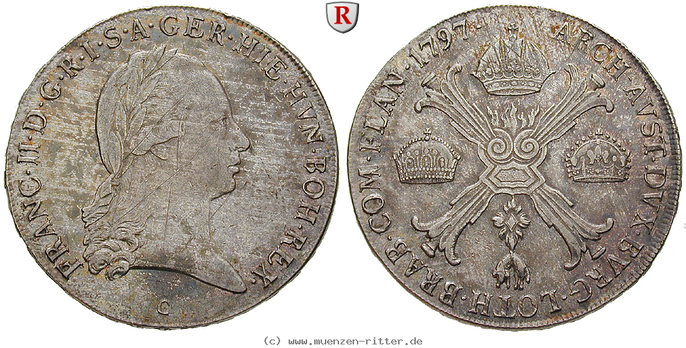 Klicken Sie auf das Bild um es auf Ihrem Rechner zu speichern oesterreich-kaiserreich-franz-ii--i--kronentaler/84229.jpg