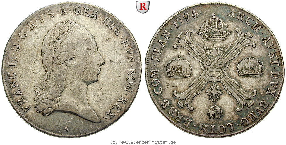 Klicken Sie auf das Bild um es auf Ihrem Rechner zu speichern oesterreich-kaiserreich-franz-ii--i--kronentaler/96325.jpg