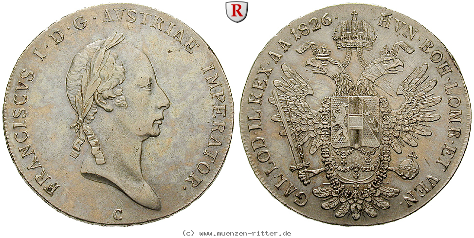 Klicken Sie auf das Bild um es auf Ihrem Rechner zu speichern oesterreich-kaiserreich-franz-ii--i--taler/39957.jpg