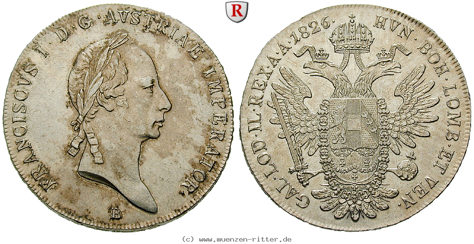 Klicken Sie auf das Bild um es auf Ihrem Rechner zu speichern oesterreich-kaiserreich-franz-ii--i--taler/46972.jpg