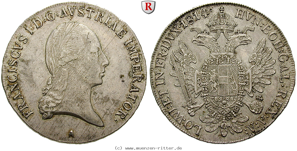 Klicken Sie auf das Bild um es auf Ihrem Rechner zu speichern oesterreich-kaiserreich-franz-ii--i--taler/61599.jpg