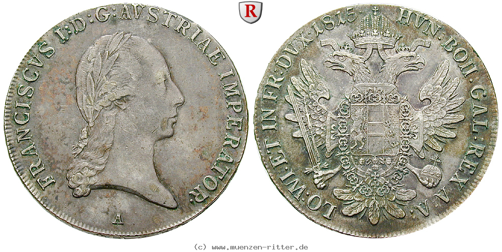 Klicken Sie auf das Bild um es auf Ihrem Rechner zu speichern oesterreich-kaiserreich-franz-ii--i--taler/72809.jpg