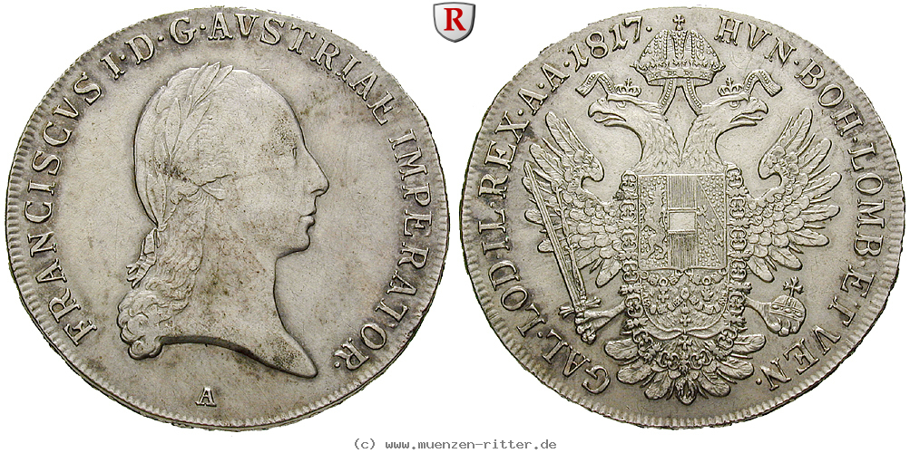Klicken Sie auf das Bild um es auf Ihrem Rechner zu speichern oesterreich-kaiserreich-franz-ii--i--taler/77711.jpg