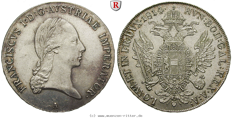 Klicken Sie auf das Bild um es auf Ihrem Rechner zu speichern oesterreich-kaiserreich-franz-ii--i--taler/85649.jpg