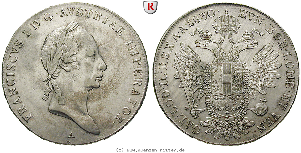 Klicken Sie auf das Bild um es auf Ihrem Rechner zu speichern oesterreich-kaiserreich-franz-ii--i--taler/85659.jpg