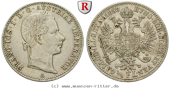 Klicken Sie auf das Bild um es auf Ihrem Rechner zu speichern oesterreich-kaiserreich-franz-joseph-i-1-4-gulden/39967.jpg