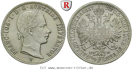 Klicken Sie auf das Bild um es auf Ihrem Rechner zu speichern oesterreich-kaiserreich-franz-joseph-i-1-4-gulden/85727.jpg