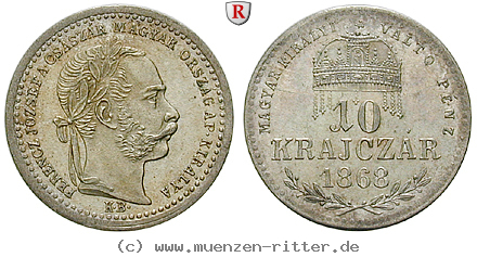 Klicken Sie auf das Bild um es auf Ihrem Rechner zu speichern oesterreich-kaiserreich-franz-joseph-i-10-kreuzer/83619.jpg
