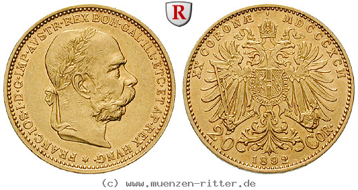 Klicken Sie auf das Bild um es auf Ihrem Rechner zu speichern oesterreich-kaiserreich-franz-joseph-i-20-kronen/63117.jpg