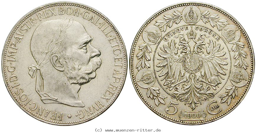 Klicken Sie auf das Bild um es auf Ihrem Rechner zu speichern oesterreich-kaiserreich-franz-joseph-i-5-kronen/43831.jpg