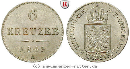 Klicken Sie auf das Bild um es auf Ihrem Rechner zu speichern oesterreich-kaiserreich-franz-joseph-i-6-kreuzer/46307.jpg