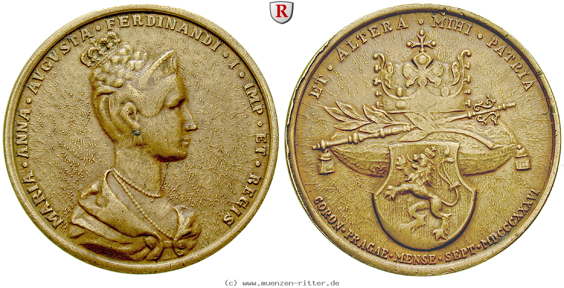 Klicken Sie auf das Bild um es auf Ihrem Rechner zu speichern oesterreich-kaiserreich-maria-anna--ehefrau-von-ferdinand-i-messingmedaille/45843.jpg