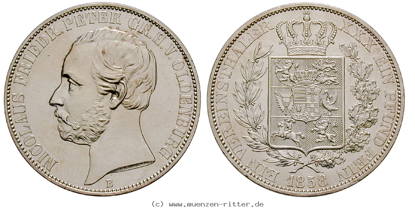 Klicken Sie auf das Bild um es auf Ihrem Rechner zu speichern oldenburg-nicolaus-friedrich-peter-vereinstaler/21452.jpg