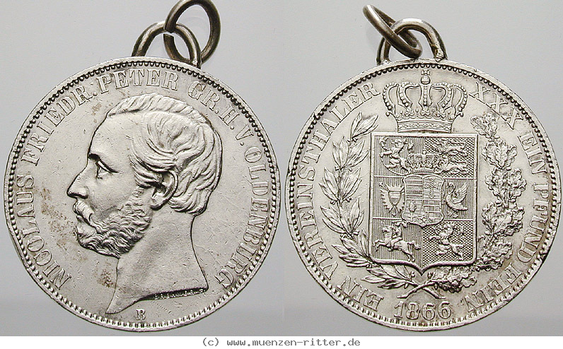 Klicken Sie auf das Bild um es auf Ihrem Rechner zu speichern oldenburg-nicolaus-friedrich-peter-vereinstaler/26362.jpg