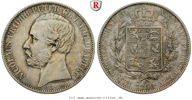 Klicken Sie auf das Bild um es auf Ihrem Rechner zu speichern oldenburg-nicolaus-friedrich-peter-vereinstaler/90666.jpg