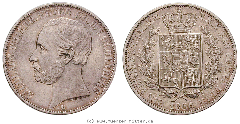 Klicken Sie auf das Bild um es auf Ihrem Rechner zu speichern oldenburg-nicolaus-friedrich-peter-vereinstaler/eadt2671.jpg