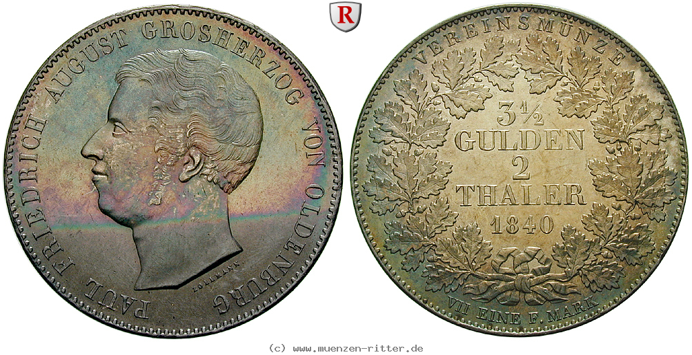 Klicken Sie auf das Bild um es auf Ihrem Rechner zu speichern oldenburg-paul-friedrich-august-vereinsdoppeltaler/92468.jpg