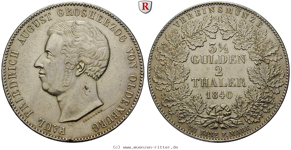 Klicken Sie auf das Bild um es auf Ihrem Rechner zu speichern oldenburg-paul-friedrich-august-vereinsdoppeltaler/94149.jpg