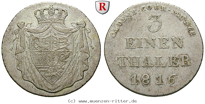 Klicken Sie auf das Bild um es auf Ihrem Rechner zu speichern oldenburg-peter-friedrich-wilhelm-1-3-taler/86114.jpg