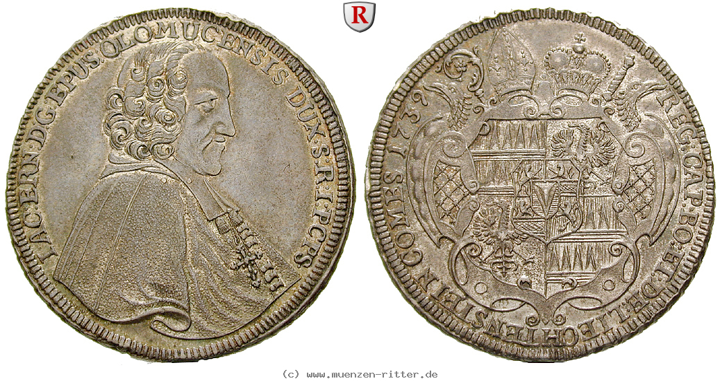 Klicken Sie auf das Bild um es auf Ihrem Rechner zu speichern olmuetz-bistum-jakob-ernst-von-liechtenstein-taler/53583.jpg