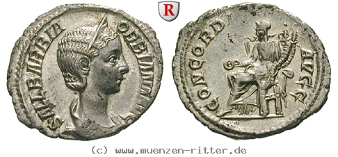 Klicken Sie auf das Bild um es auf Ihrem Rechner zu speichern orbiana-frau-des-severus-alexander-denar/88362.jpg