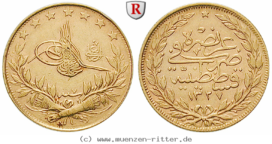 Klicken Sie auf das Bild um es auf Ihrem Rechner zu speichern osmanisches-reich-mohammed-v-100-piaster/26058.jpg