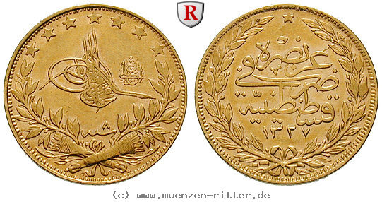 Klicken Sie auf das Bild um es auf Ihrem Rechner zu speichern osmanisches-reich-mohammed-v-100-piaster/88728.jpg
