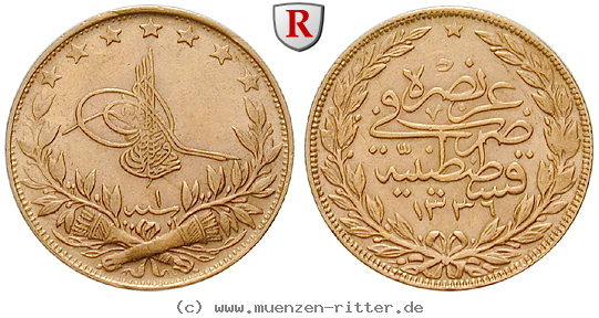 Klicken Sie auf das Bild um es auf Ihrem Rechner zu speichern osmanisches-reich-mohammed-vi-100-piaster/26056.jpg