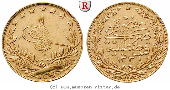 Klicken Sie auf das Bild um es auf Ihrem Rechner zu speichern osmanisches-reich-mohammed-vi-100-piaster/56541.jpg