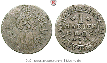 Klicken Sie auf das Bild um es auf Ihrem Rechner zu speichern paderborn-bistum-clemens-august-von-bayern-mariengroschen/86095.jpg