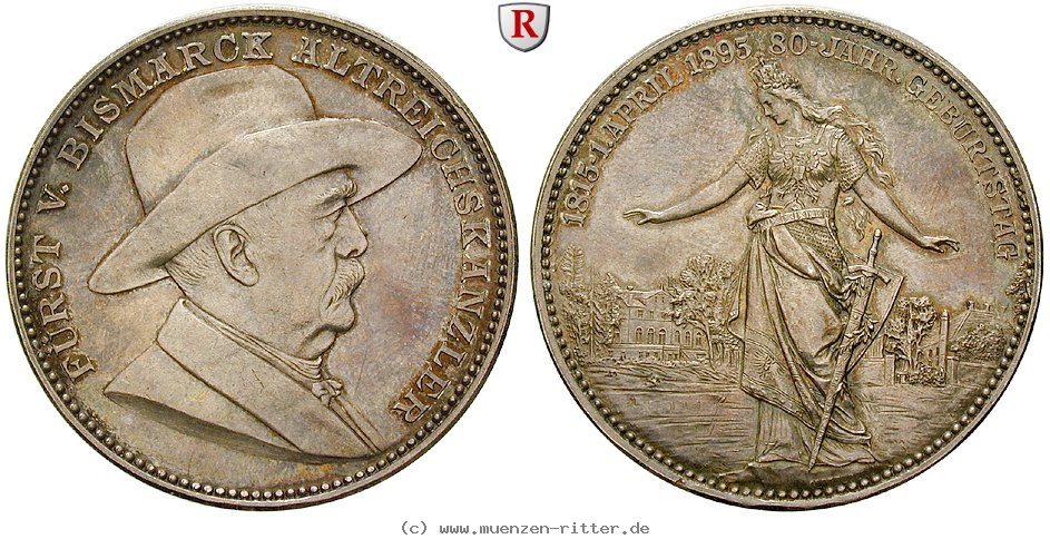 Klicken Sie auf das Bild um es auf Ihrem Rechner zu speichern personenmedaillen-bismarck-otto-von--deutscher-reichskanzler-silbermedaille/42113.jpg