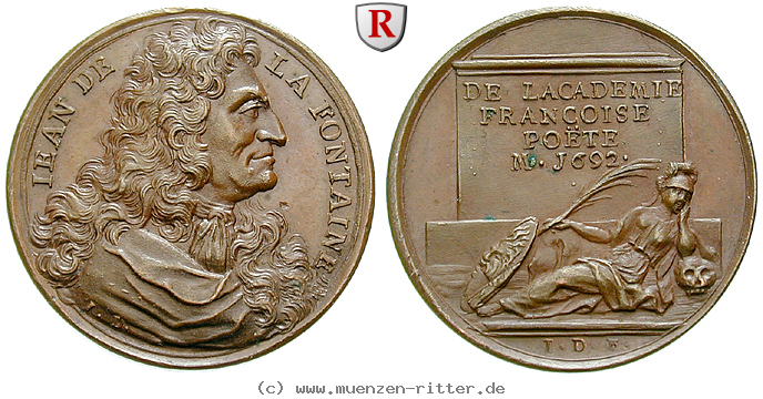 Klicken Sie auf das Bild um es auf Ihrem Rechner zu speichern personenmedaillen-de-la-fontaine-jean--franzoesischer-schriftsteller-bronzemedaille/53098.jpg