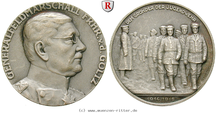 Klicken Sie auf das Bild um es auf Ihrem Rechner zu speichern personenmedaillen-goltz-wilhelm-leopold-colmar-freiherr-von-der--preussischer-generalfeldmarschall-silbermedaille/51420.jpg